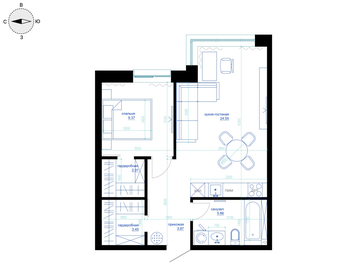 33,3 м², 1-комнатная квартира 5 200 000 ₽ - изображение 55
