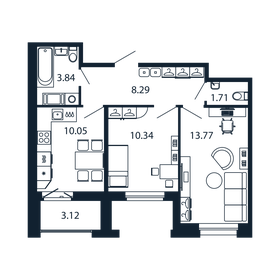 76,9 м², 3-комнатная квартира 7 000 000 ₽ - изображение 104