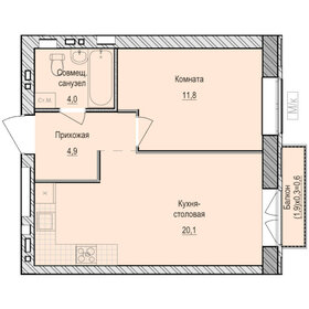 44,4 м², 1-комнатная квартира 3 947 000 ₽ - изображение 21
