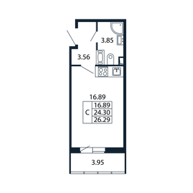 21,2 м², квартира-студия 6 800 000 ₽ - изображение 136