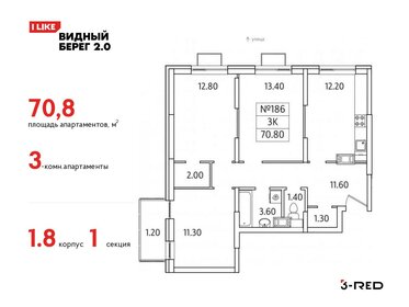 69 м², 3-комнатные апартаменты 10 000 000 ₽ - изображение 85