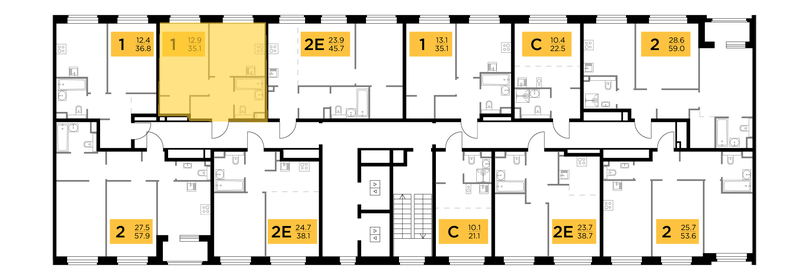 31,6 м², 1-комнатная квартира 5 500 000 ₽ - изображение 106