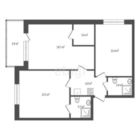 67,5 м², 3-комнатные апартаменты 17 500 000 ₽ - изображение 1