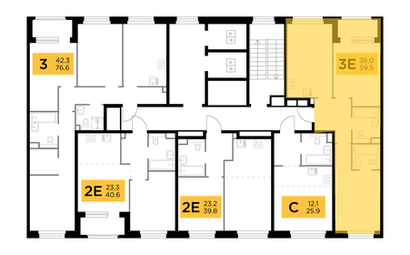 59,7 м², 3-комнатная квартира 11 500 000 ₽ - изображение 120