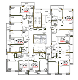 99,4 м², 3-комнатная квартира 13 500 000 ₽ - изображение 65