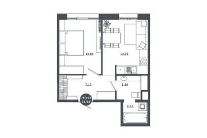 38,7 м², 1-комнатная квартира 4 450 500 ₽ - изображение 77