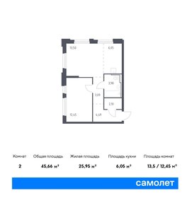 45,2 м², 2-комнатная квартира 6 250 000 ₽ - изображение 59