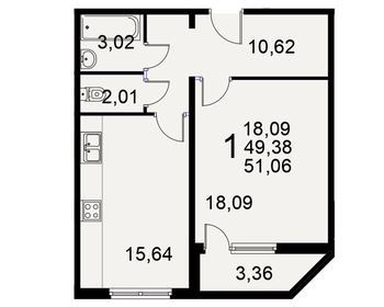 53,7 м², 2-комнатная квартира 4 500 000 ₽ - изображение 82