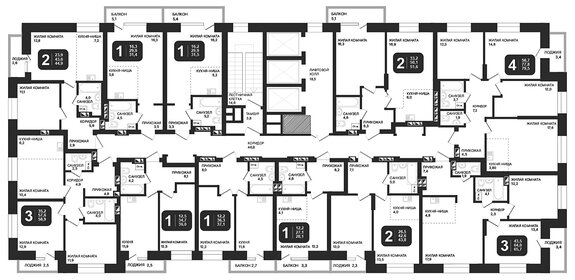 80 м², 3-комнатная квартира 10 700 000 ₽ - изображение 46