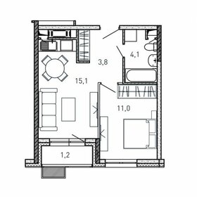 Квартира 35,2 м², 1-комнатная - изображение 1