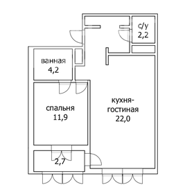 Квартира 51,2 м², 1-комнатная - изображение 2