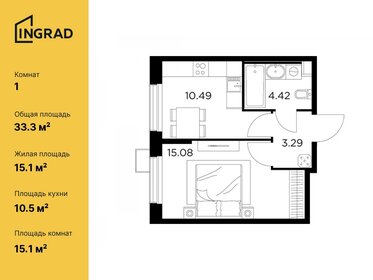 32,3 м², 1-комнатная квартира 3 800 000 ₽ - изображение 54