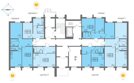 58,6 м², 2-комнатная квартира 7 266 400 ₽ - изображение 22