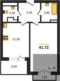 46,2 м², 1-комнатная квартира 5 950 000 ₽ - изображение 6