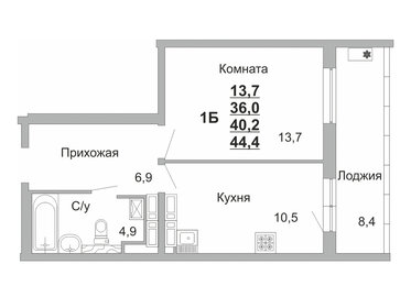 64,9 м², 2-комнатная квартира 6 800 000 ₽ - изображение 113