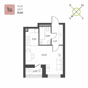 31 м², 1-комнатная квартира 4 405 000 ₽ - изображение 9