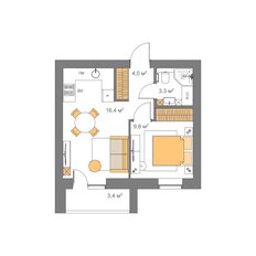 Квартира 35 м², 1-комнатная - изображение 3