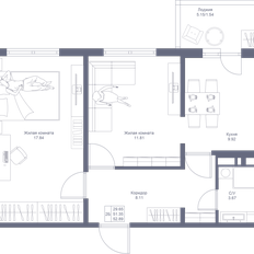 Квартира 52,9 м², 2-комнатная - изображение 2