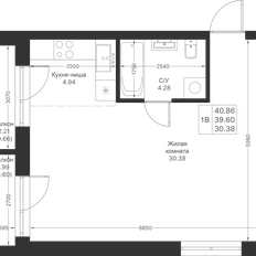 Квартира 40,9 м², студия - изображение 2