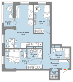86,1 м², 3-комнатная квартира 9 800 000 ₽ - изображение 65