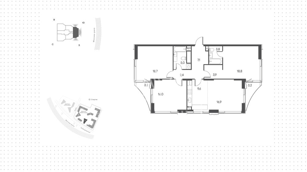 104,5 м², 4-комнатная квартира 70 000 000 ₽ - изображение 1