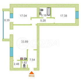 Квартира 91,3 м², 2-комнатная - изображение 1