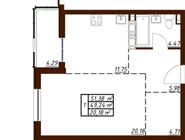 63,7 м², 1-комнатная квартира 8 900 000 ₽ - изображение 22