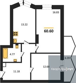 59,4 м², 2-комнатная квартира 8 382 000 ₽ - изображение 56