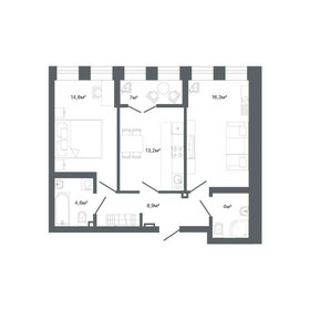 Квартира 65,4 м², 2-комнатная - изображение 2