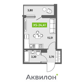 Квартира 25,1 м², студия - изображение 1