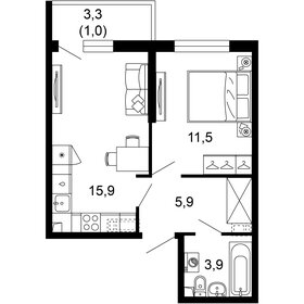 37,9 м², 1-комнатная квартира 15 652 700 ₽ - изображение 63