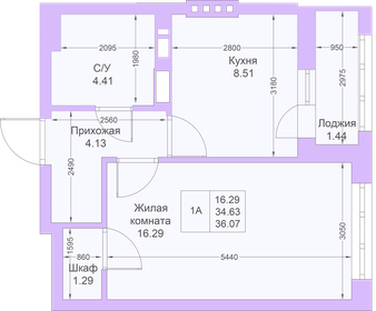 31,8 м², 1-комнатная квартира 6 800 000 ₽ - изображение 84