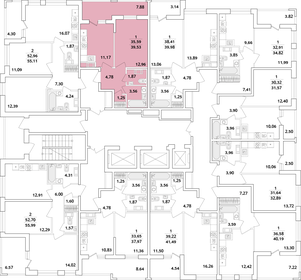 38,3 м², 1-комнатная квартира 8 852 328 ₽ - изображение 78