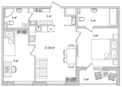 Квартира 71,3 м², 2-комнатная - изображение 1