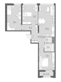 71,1 м², 3-комнатная квартира 15 990 000 ₽ - изображение 26