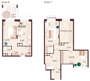 95,6 м², 3-комнатная квартира 33 440 000 ₽ - изображение 17