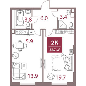 62,6 м², 2-комнатная квартира 33 900 000 ₽ - изображение 127