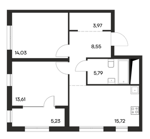 72,3 м², 2-комнатная квартира 9 764 550 ₽ - изображение 61