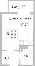 Квартира 26,6 м², 1-комнатная - изображение 1