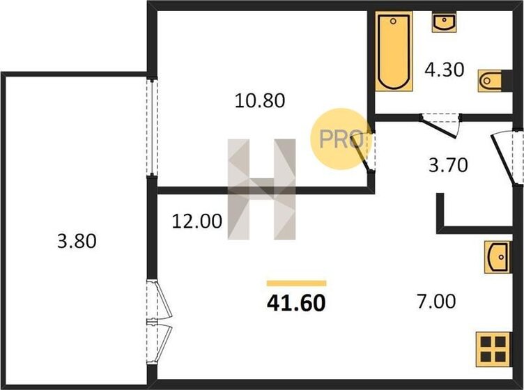 42 м², 1-комнатная квартира 15 260 000 ₽ - изображение 14