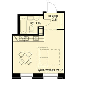 29,5 м², квартира-студия 8 350 000 ₽ - изображение 11