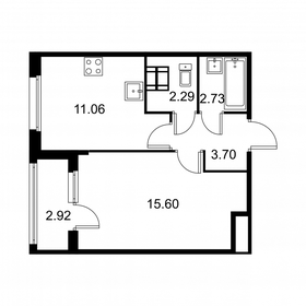 Квартира 36,8 м², 1-комнатная - изображение 1