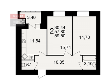 78,1 м², 3-комнатная квартира 2 900 000 ₽ - изображение 12