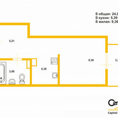 Квартира 24,9 м², студия - изображение 3