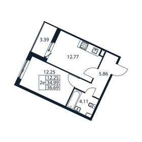 36,4 м², 1-комнатная квартира 5 966 888 ₽ - изображение 50