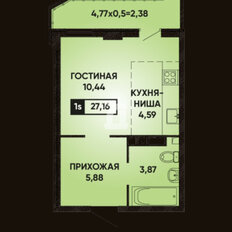 Квартира 27 м², студия - изображение 4