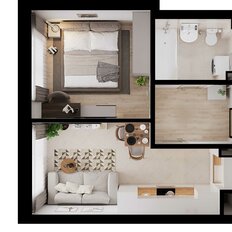 Квартира 33,4 м², 1-комнатная - изображение 2