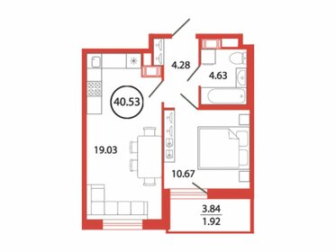 34,3 м², 1-комнатная квартира 5 039 160 ₽ - изображение 23