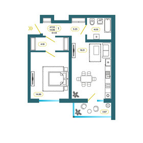 51,4 м², 3-комнатная квартира 4 400 000 ₽ - изображение 98