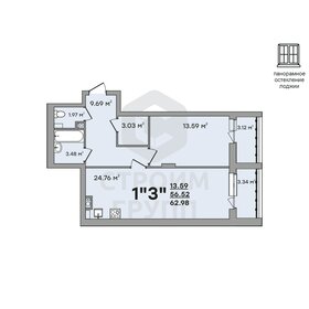 23,9 м², квартира-студия 3 200 000 ₽ - изображение 125